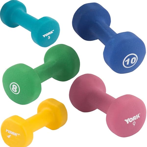  Multi-Colored Neoprene Dumbbells 